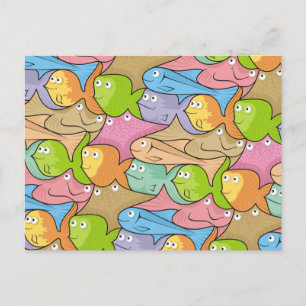 Fish Cartoon Postkarte