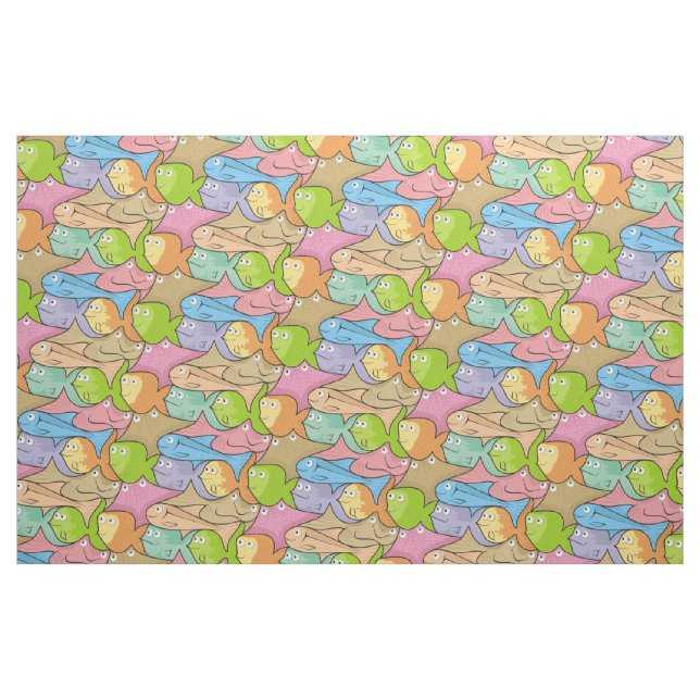 Fish Cartoon Stoff (Fat Quarter (45,7 x 55,9 cm))