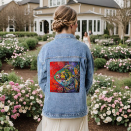 Fish Denim Jeans Jacket Jeansjacke