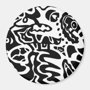 "Fish Disk" Abstrakt Magnet
