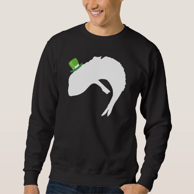 Fish Dragon Leprechaun Irish St Patrick Day Sweatshirt (Vorderseite)