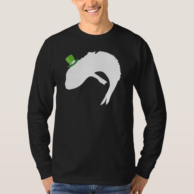 Fish Dragon Leprechaun Irish St Patrick Day T-Shirt (Vorderseite)
