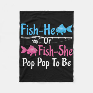 Fish-er oder Fish-sie Pop Pop zur Geschlechtsenthü Fleecedecke