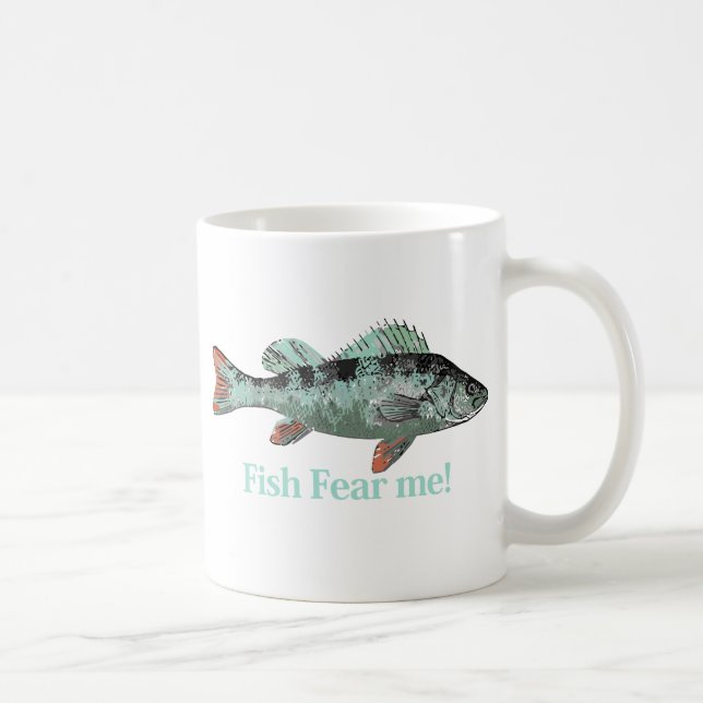 Fish Fee Me Fun Zitat für Fischer Kaffeetasse (Rechts)