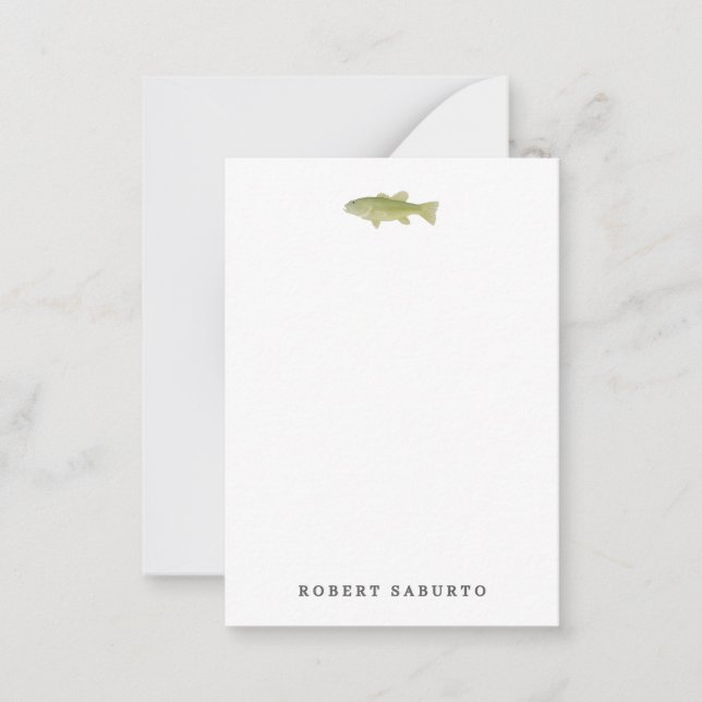 Fish Flat Note Card Mitteilungskarte (Vorderseite)