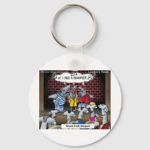 Fish Folk Sänger Lustige Geschenke Tees & Sammlers Schlüsselanhänger