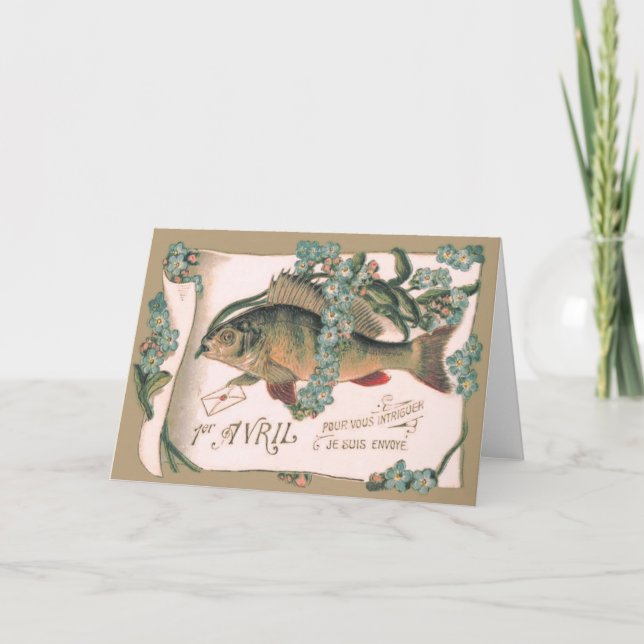 Fish Forget-Me-Not Letter Karte (Vorderseite)