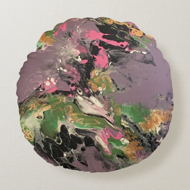 Fish Fry Round Pillow Rundes Kissen (Vorderseite)