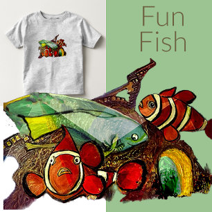 Fish Fun Acrylic MultiCreative Kleinkind T-shirt