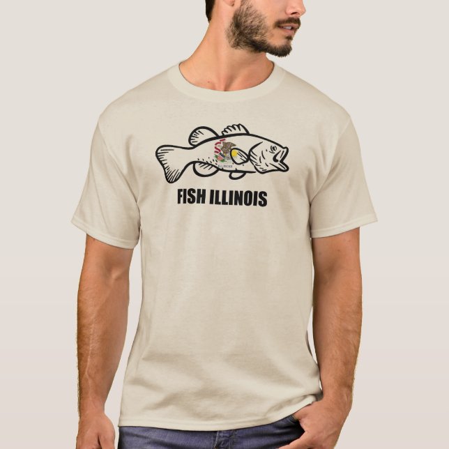 Fish Illinois Barsch T-Shirt (Vorderseite)