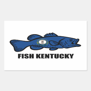 Fish Kentucky Rechteckiger Aufkleber
