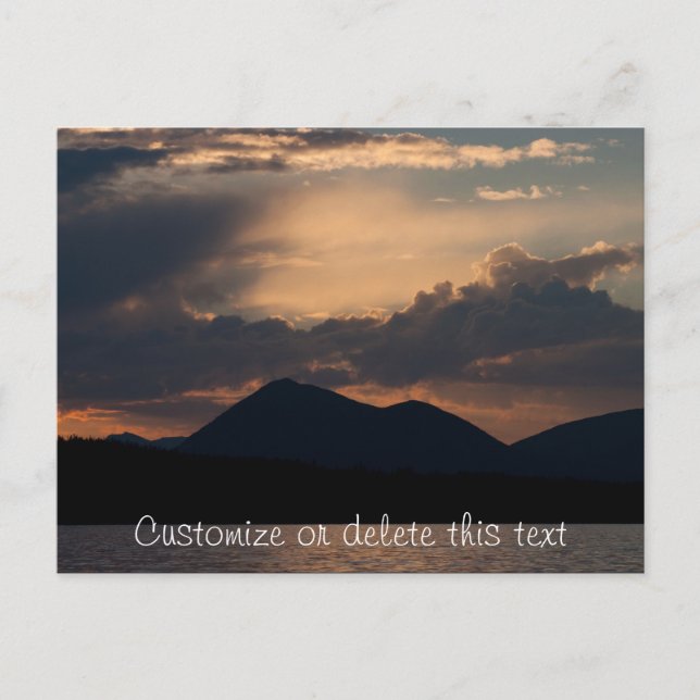 Fish Lake Sunset; Personalisierbar Postkarte (Vorderseite)