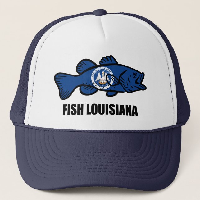 Fish Louisiana Truckerkappe (Vorderseite)