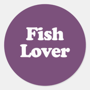 Fish Lover Runder Aufkleber