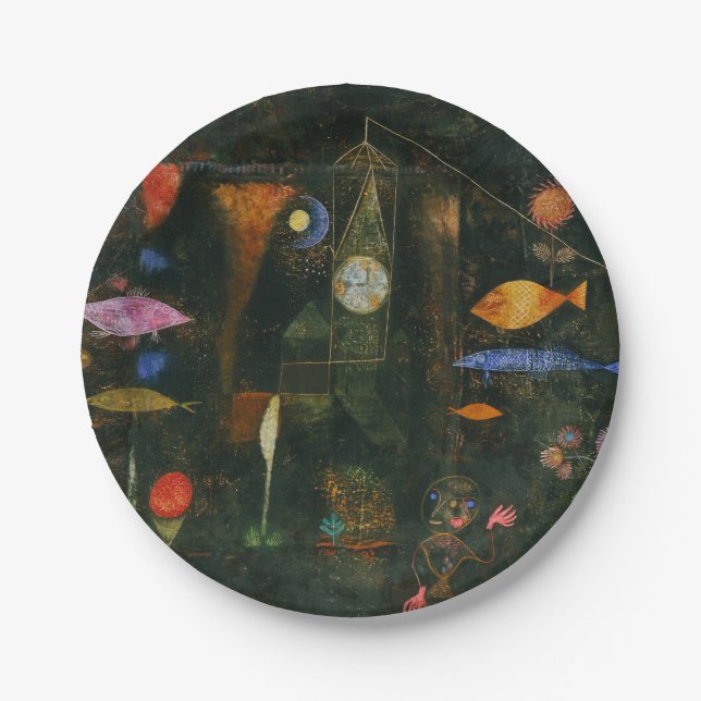 Fish Magic - Paul Klee Pappteller (Vorderseite)