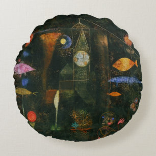 Fish Magic - Paul Klee Rundes Kissen