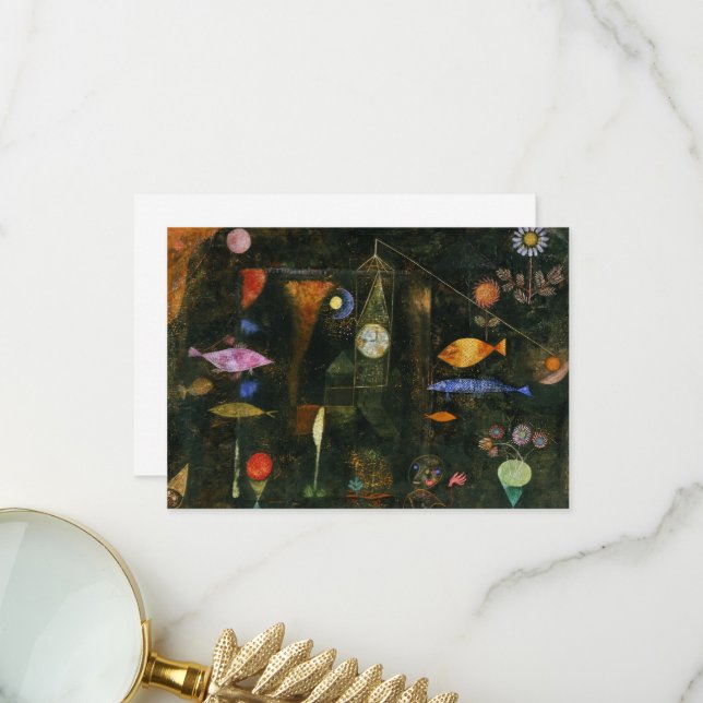 Fish Magic von Paul Klee Dankeskarte (Vorderseite/Rückseite Beispiel)