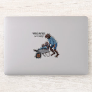 Fish Man Autumn Fun Fantasy Art Sticker