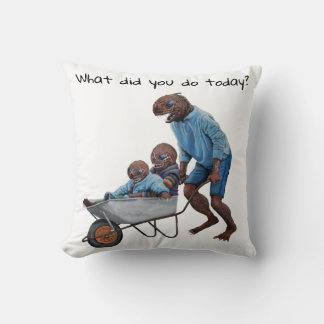 Fish Man Autumn Fun Ride Imaginaire Art Coussin
