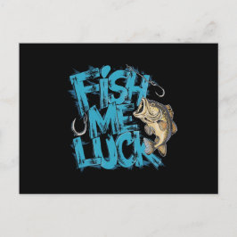 Fish Me Luck Graffiti Bass Art Postkarte