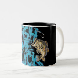 Fish Me Luck Graffiti Bass Art Zweifarbige Tasse