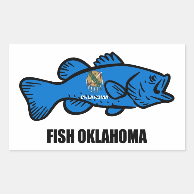 Fish Oklahoma Rechteckiger Aufkleber (Vorderseite)