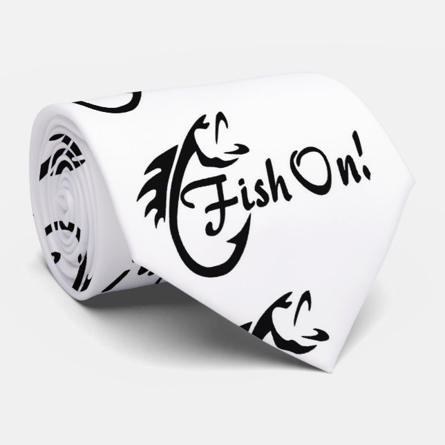 ***FISH ON*** FISCHERANISCHE KRAWATTE (Gerollt)