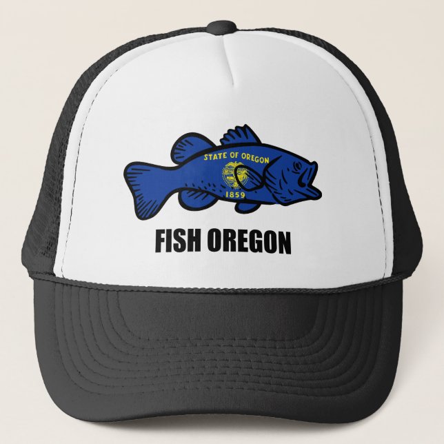 Fish Oregon Truckerkappe (Vorderseite)