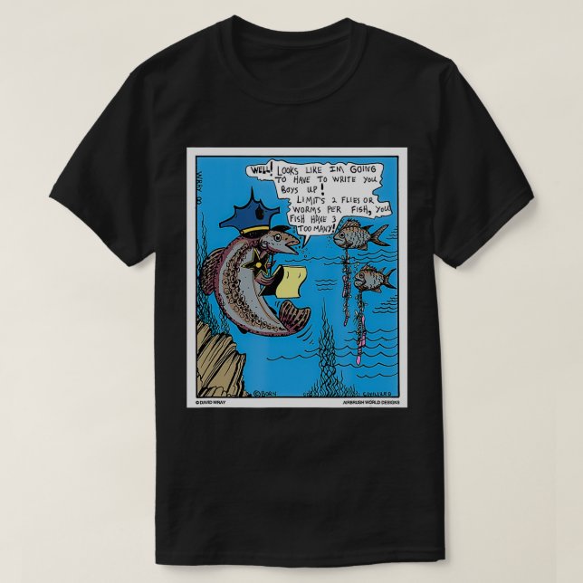 Fish Police Officer Funny Fishing Novelty Geschenk T-Shirt (Design vorne)