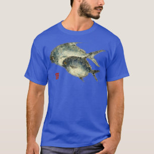 Fish Prints Original Art Gyotaku Florida Pompano  T-Shirt