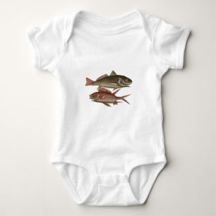 Fish Red Perch Fisherman Art Baby Strampler