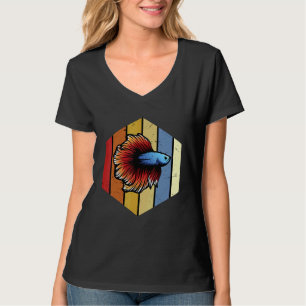 Fish Retro Vintag farbenfrohe Oldschool Angler Ang T-Shirt