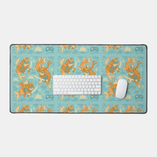 Fish Samurai Gamer  Schreibtischunterlage