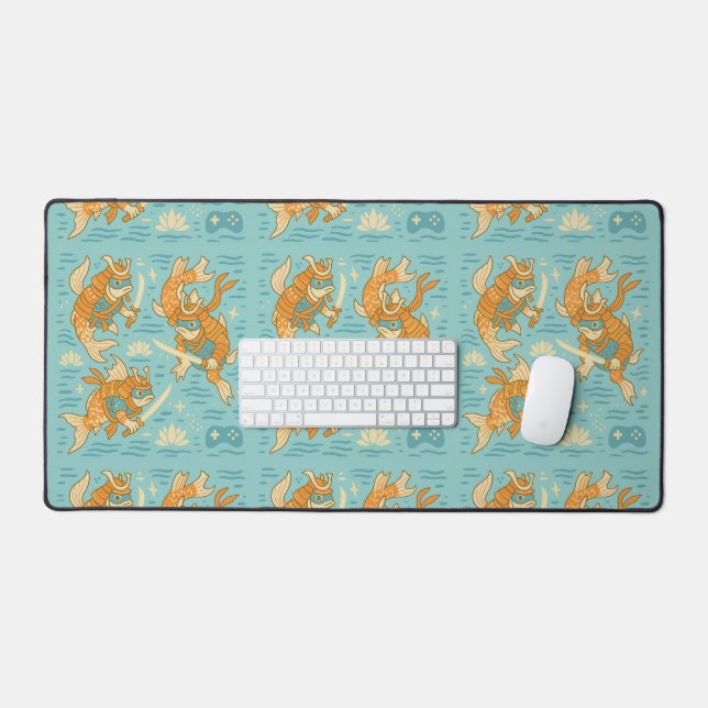 Fish Samurai Gamer  Schreibtischunterlage (Tastatur & Maus)