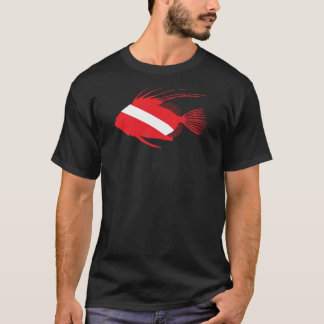Fish Scuba Flag Dark T - Shirt