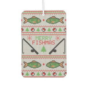 Fish Ugly Christmas Sweater Autolufterfrischer
