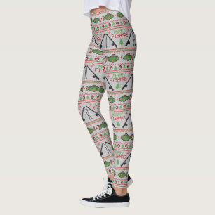 Fish Ugly Christmas Sweater Leggings