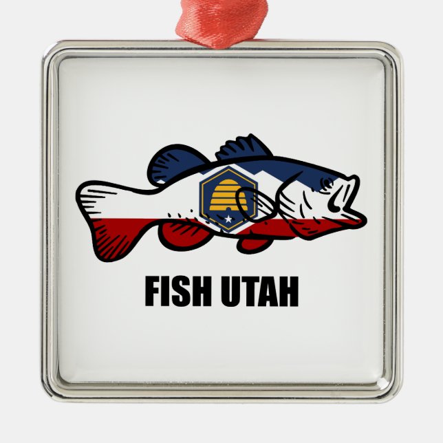 Fish Utah Ornament Aus Metall (Vorne)