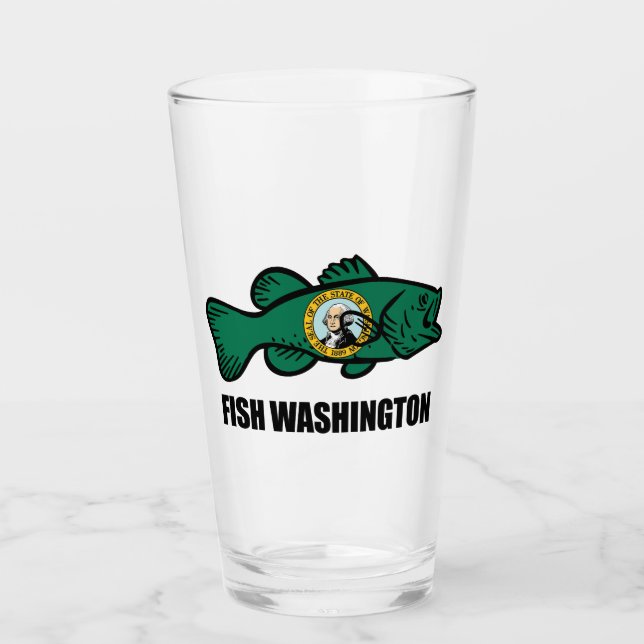 Fish Washington Staat Glas (Vorderseite)