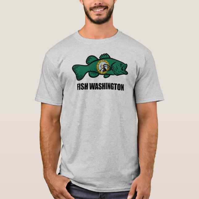 Fish Washington Staat T-Shirt (Vorderseite)