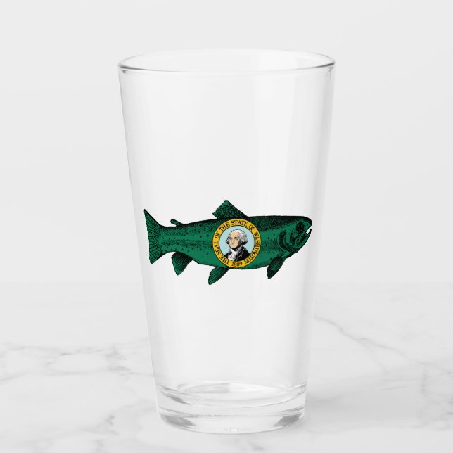 Fish Washington Staat Trout Glas (Vorderseite)