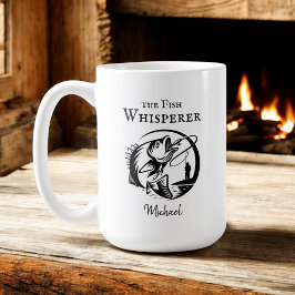 Fish Whisper Funny Fisherman mit irgendeinem Namen Kaffeetasse