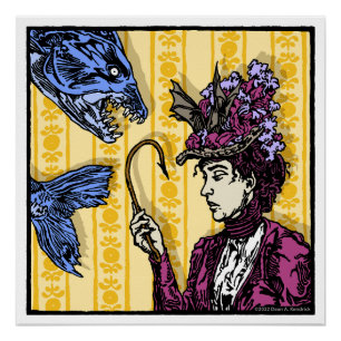 Fishaken - Pop Goth Nightmare Surreal Art Poster