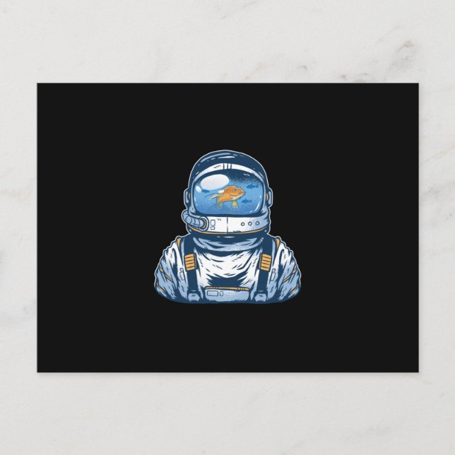 Fishbowl Astronaut Postkarte (Vorderseite)