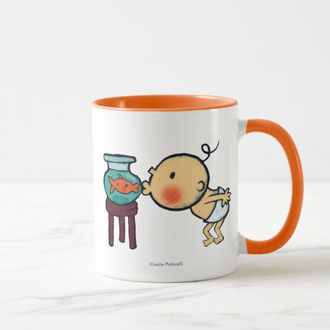 Fishbowl küsst orange Goldfisch Tasse (Rechts)