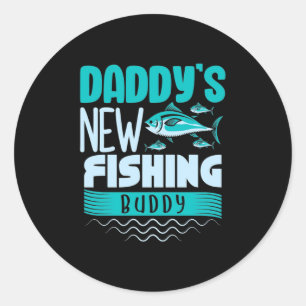 Fisher Daddy New Fishing Buddy Runder Aufkleber