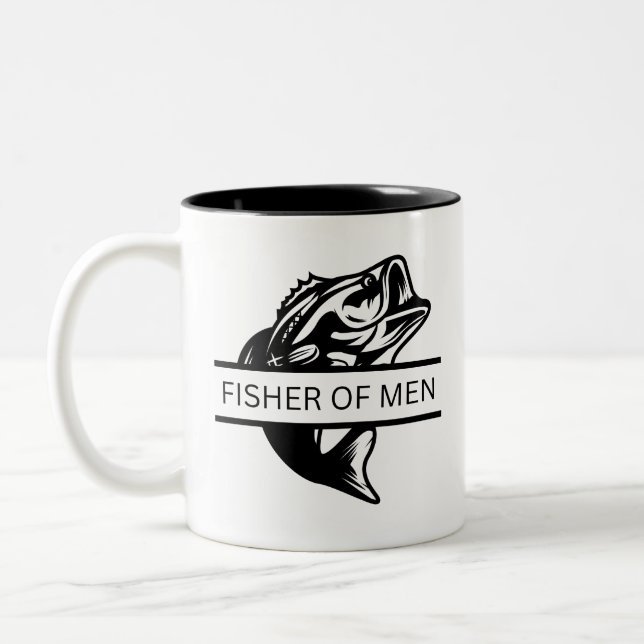 Fisher der Men God Tasse, Faith Tasse, Christlich Zweifarbige Tasse (Links)