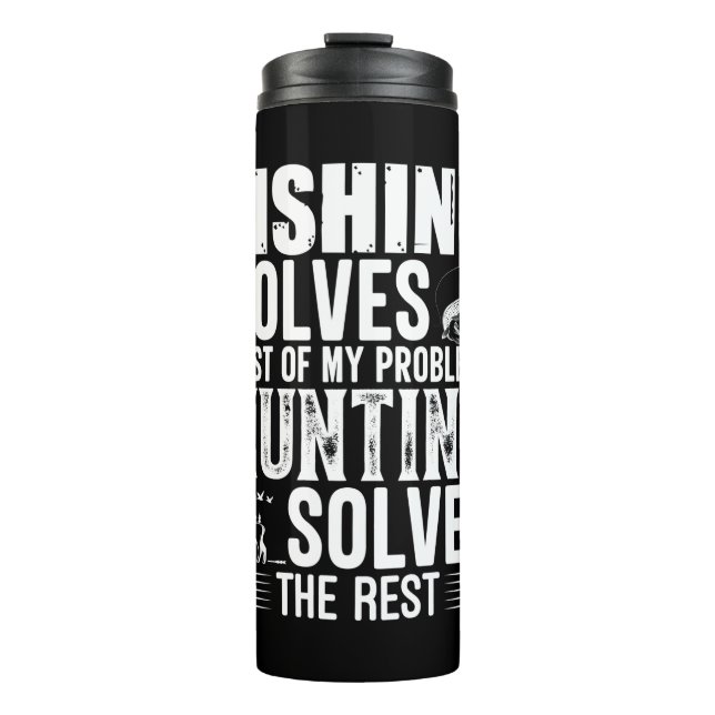 Fisher Fishing Solves Most Of My Problems Thermosbecher (Vorderseite)