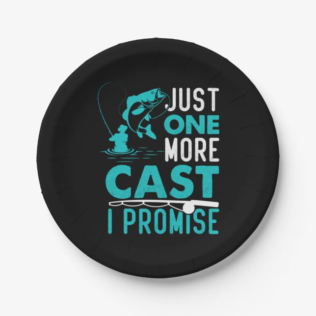 Fisher Geschenk nur noch einen Fisch versprochen Pappteller (Vorderseite)