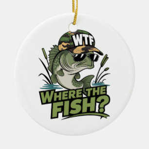 Fisher Geschenk, wo der Fisch Keramik Ornament